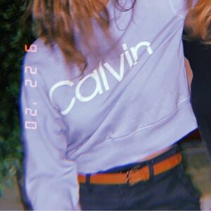 Periwinkle Calvin Cropped Sweater